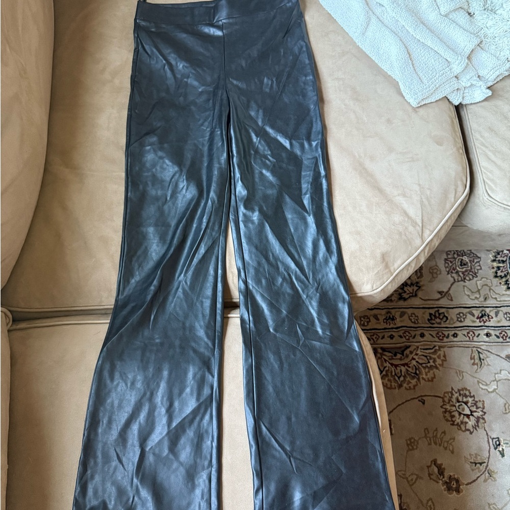 Stylish Black Faux Leather Pants